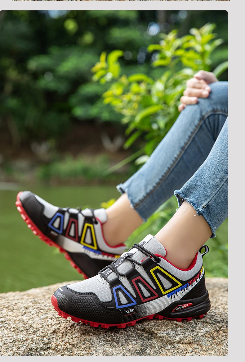Men's Hiking Shoes Outdoor Sports Lace-Up Hiking Shoes Women's Hiking Sports Non-slip Hunting Tactical Sports Shoes
