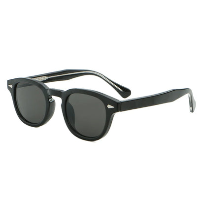 CATERSIDE Retro Round Men Sunglasses Punk Propionic Acid Pin Temple Luxury Sun Glasses Women Sports Leisure Party Eyewear UV400
