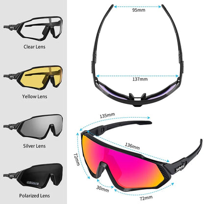 Kapvoe Herren-Marken-Angelbrille, Mountainbike- und Radfahrbrille, Damen-Rennradbrille, Fahrradbrille, Radsportbrille, Oculos Ciclismo