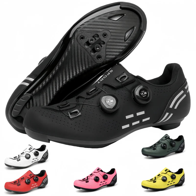 Scarpe da ciclismo di alta qualità da uomo SPD autobloccanti per bici da corsa, scarpe sportive da donna MTB da montagna antiscivolo 36-47
