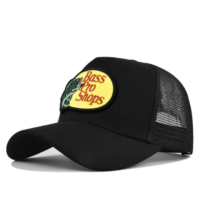 bass football baseball caps Men and women outdoor casual hip-hop Summer sunshade breathable mesh cap