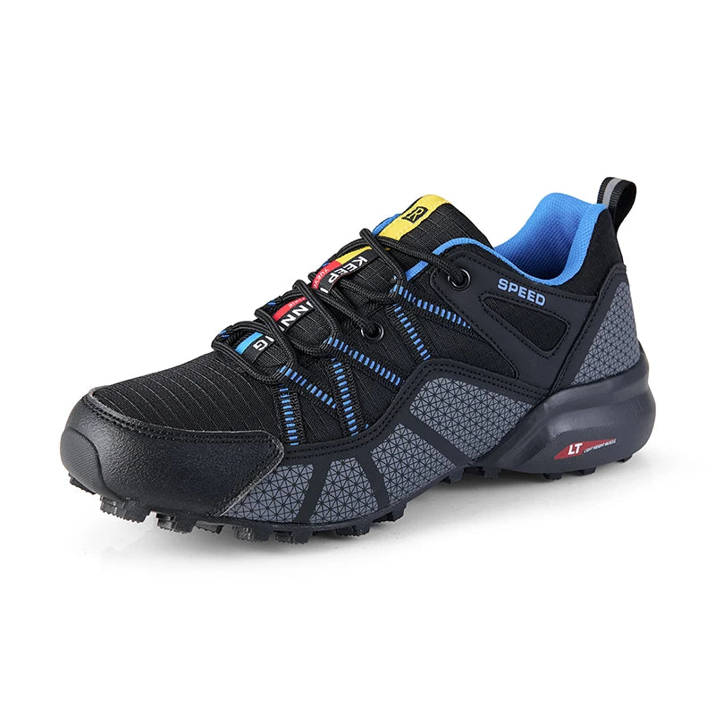 Scarpe da trekking da uomo all-terrain, scarpe sportive outdoor in mesh traspirante, antiscivolo e resistenti all’usura, scarpe da trekking e ciclismo outdoor