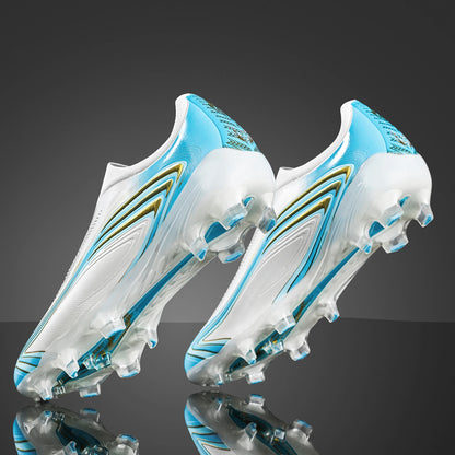 Chaussures de football AG FG pour hommes et femmes, crampons longs offrant une excellente adhérence, empeigne ventilée, crampons de football professionnels et durables.