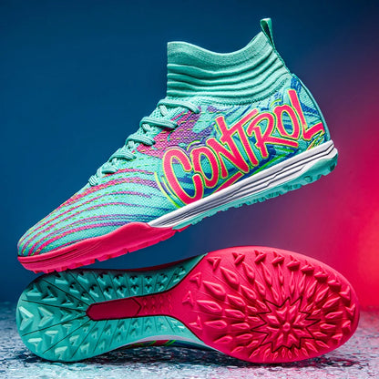 New Men Football Boots Cleats Sneakers High-top High-quality Soccer Shoes Non-Slip Futsal Grass Match Indoor Hot-selling FG/TF