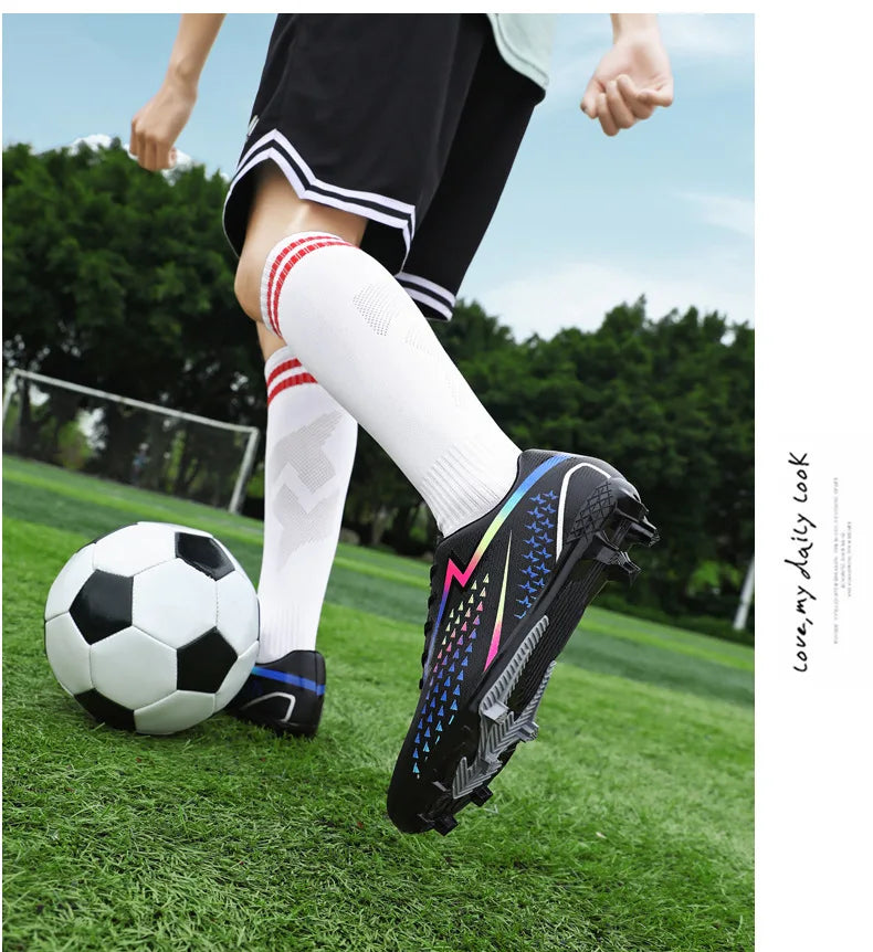 High Quality Men's Soccer Shoes for Society, Ultralight Turf Soccer Cleats Sneakers, Training Football Boots Chuteira Campo Sizes 35-45
