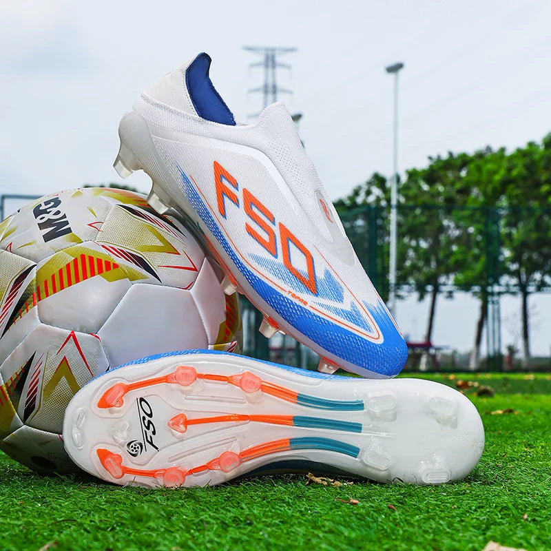 Neue Herren-Fußballschuhe, Futsal- und Outdoor-Sneaker, rutschfeste hochwertige Fußballschuhe mit Stollen für Rasenplätze, Bestseller, High-Top, leicht