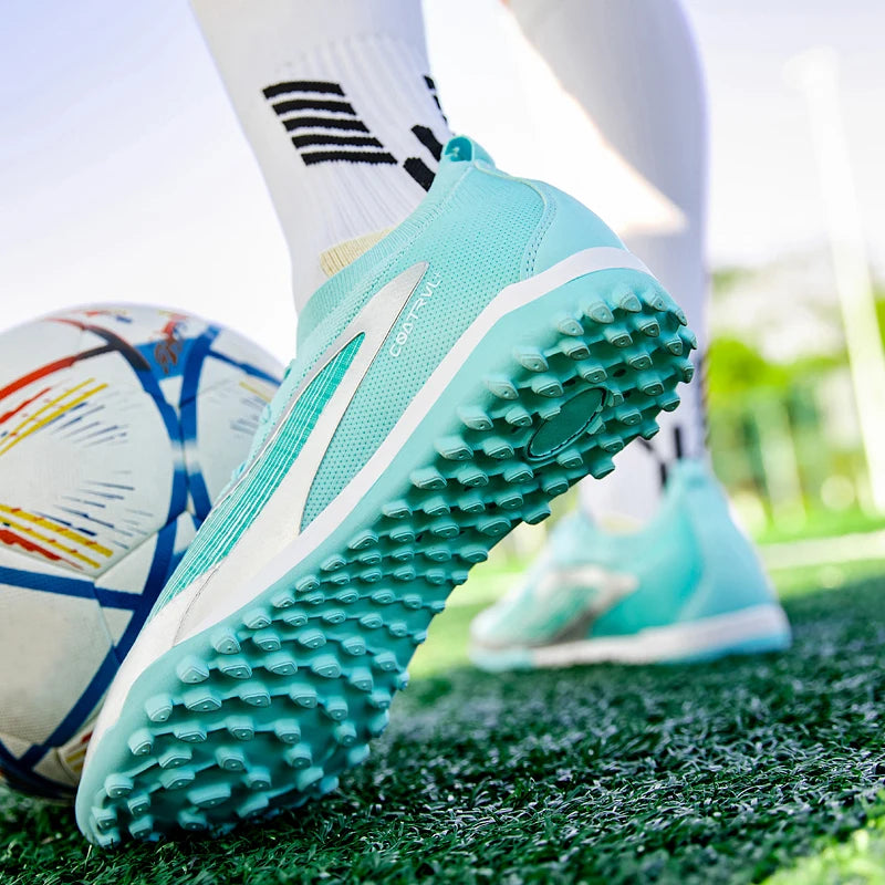 New Men's Soccer Shoes Professional Society Turf Training Football Field Boots Non-Slip TF/FG Indoor Football Shoes Sizes 32-45