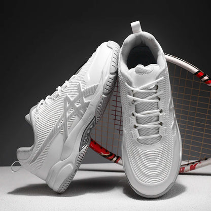 Herren Damen Badmintonschuhe Tischtennisschuhe für Volleyball Handball Sport-Sneaker rutschfest aus Mesh atmungsaktiv für das Training auf dem Spielfeld