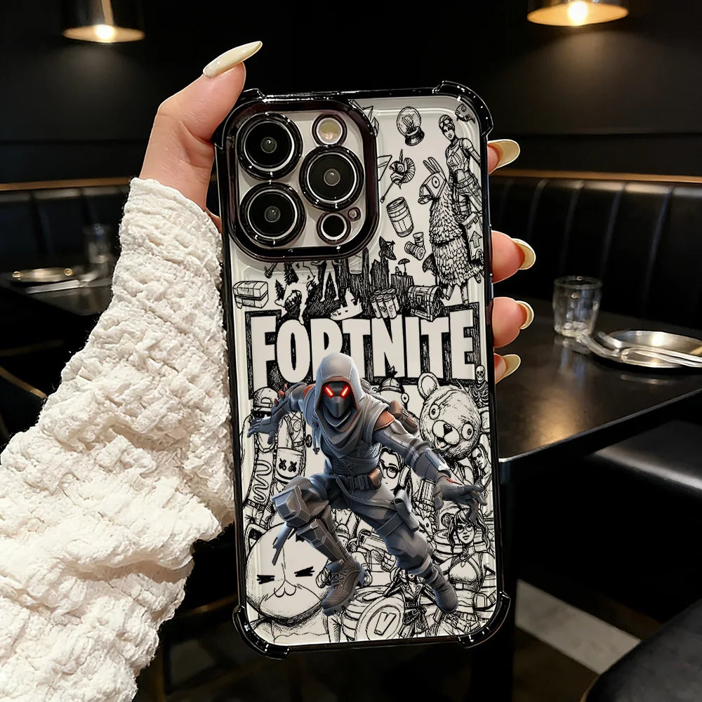 Popular Game FortniteS Plating Phone Case For Samsung S26 S25 S24 S23 S22 S21 S20 FE Note20 Edge Plus Ultra 4G 5G Anti Fall