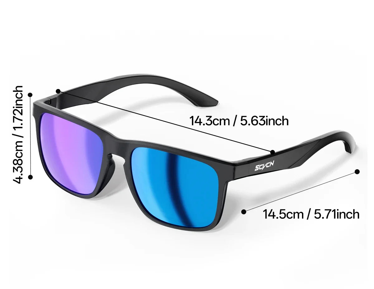 SCVCN Óculos de sol polarizados para atividades ao ar livre, desportos aquáticos, praia, oceano, pesca em plataforma, ciclismo, BTT, desportos de bicicleta e caminhadas – Proteção UV400