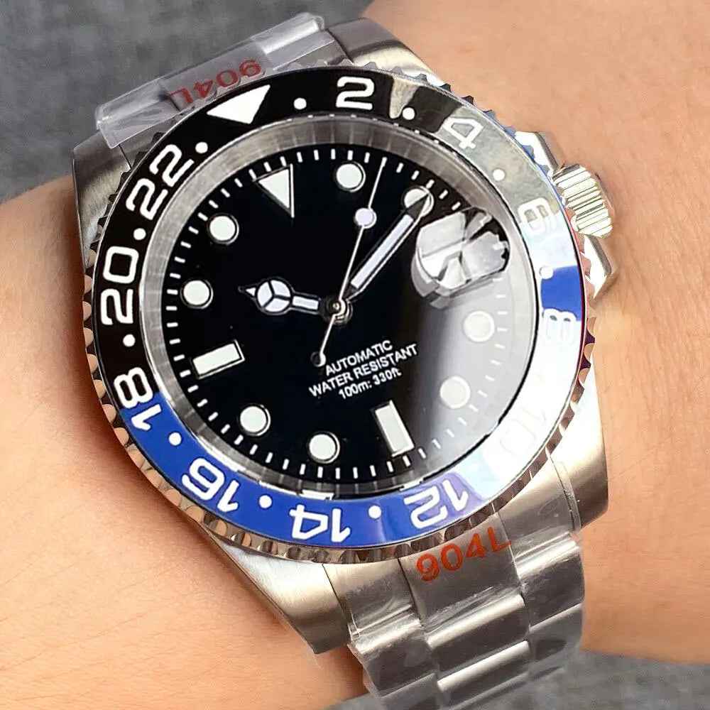 200m Waterproof Miyota8215 Automatic Men's Watch Diver Watches 40mm Mechanical Movement Luminous Jubilee Strap Glide Lock Buckle
