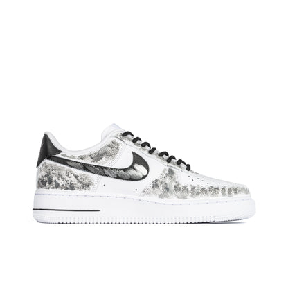 Nike Air Force 1 Cushioning Abrasion Resistant Cushioning, Wear Resistant Low top Skateboard Shoes Women's White Gray