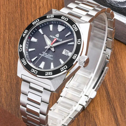 Heimdallr Monster GS Diver Men's Watch 43mm Blue Dial Sapphire Ceramic Bezel NH35 Automatic Movement Stainless Bracelet 20Bar