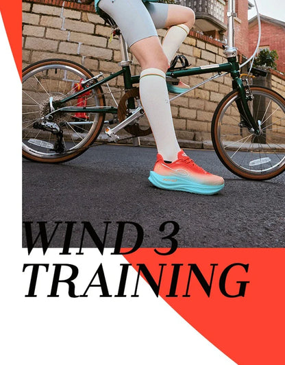 QIAODAN WIND 3TR Men's Marathon Running Shoes 2026 Thick Sole Cushioning Sport Shoes Male Gym Lightweight Sneakers QDB023252297