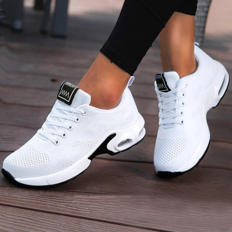 Femmes plate-forme espadrilles décontractées chaussures maille respirant chaussures de course gros sport d'été Tenis chaussures 2024 luxe vulcaniser chaussures