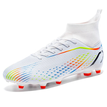 Herren-Fußballschuhe Herren-Rasen-Fußballschuhe, atmungsaktiv, weich, Outdoor-Fußballschuhe, Stollen, lange Spikes, bequeme Trainings- und Sportschuhe für Herren