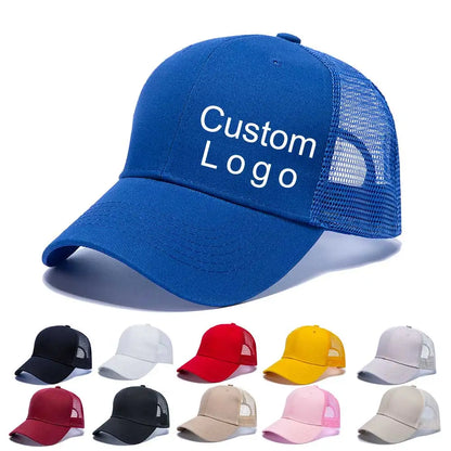 Baseballcaps für Großhandel, lässige Caps für Herren, Mesh-Hüte für Damen, Unisex-Hüte, Hut mit individuellem Logo, bestickte Hüte