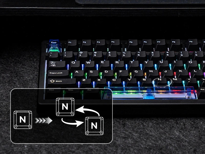 EPOMAKER HE80 75% US-QWERTY-Layout Hot-Swap Creamy Gasket kabelgebundene magnetische Hall-Effekt-Mechaniktastatur DKS SOCD für PC/Mac