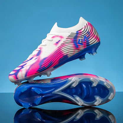 Nouvelles chaussures de football pour hommes, crampons antidérapants, chaussures de sport d'extérieur, chaussures de football ultralégères FG, crampons longs, baskets de match