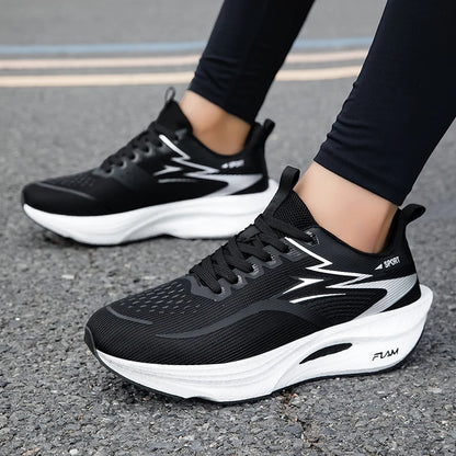 Men Running Shoes Marathon Sports Air Cushion Carbon Board Breathable Lightweight Comfortable Women Outdoor Athletic Sneakers