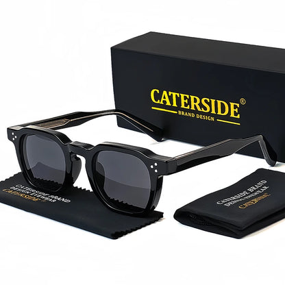 CATERSIDE New Fashion Punk Men Sunglasses Frame Square Personalized Design Sun Glasses Women Travel Party Business Festival Gift