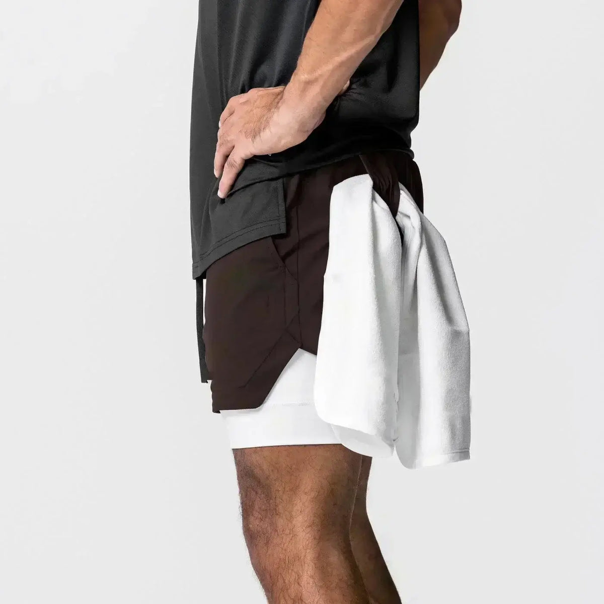 Dragon Ball Men's Double-layer Shorts Son Goku Summer Japanese Anime Fake Two-piece Sports Fitness Quick-drying Shorts, équipement gamer Fraquane