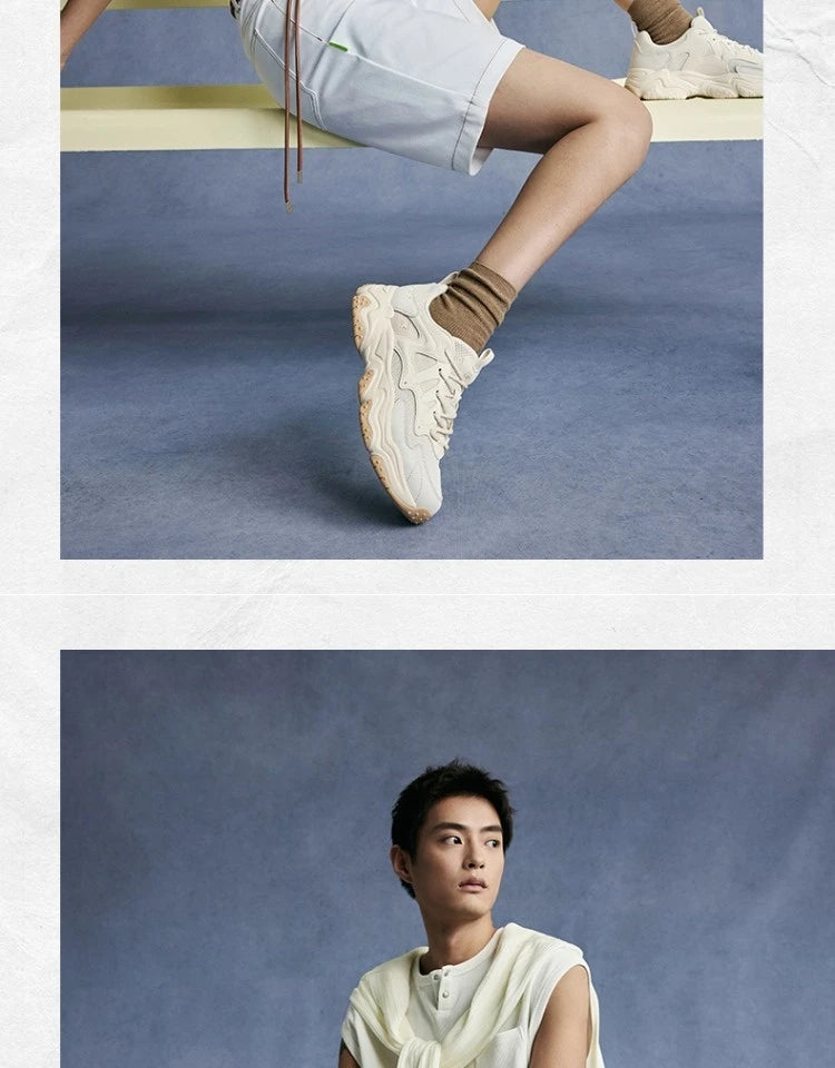 Xtep Casual Shoes Spring And Summer Lightweight Sports Shoes Thick Sole Fashionable Street Style Sneakers 875319320004