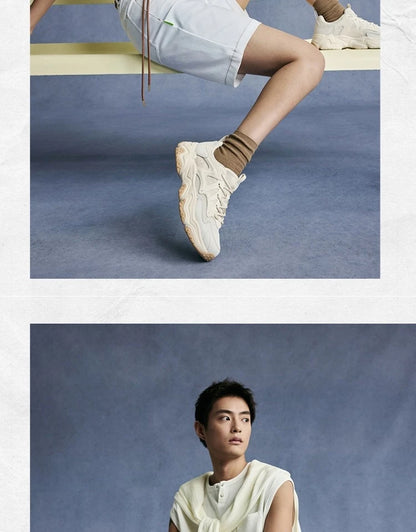 Xtep Casual Shoes Spring And Summer Lightweight Sports Shoes Thick Sole Fashionable Street Style Sneakers 875319320004