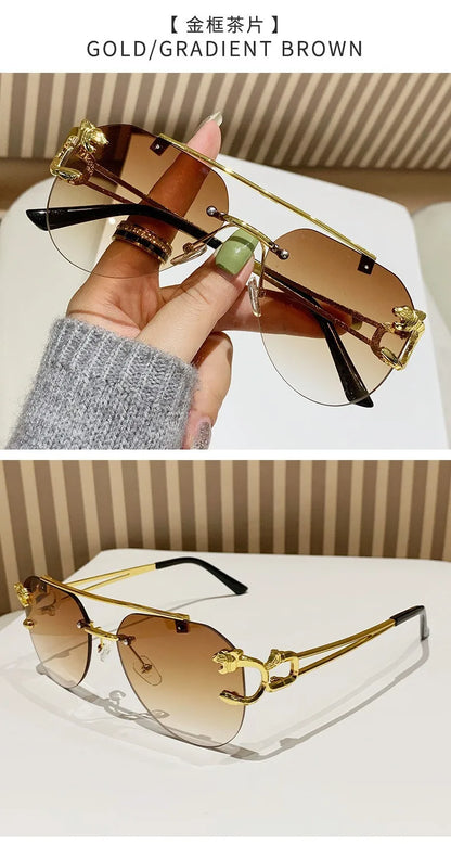 Keret nélküli női napszemüveg, luxus, designer, vintage, UV400, férfi napszemüveg, Lunette, Shades De Soleil, Femme, Gafas De Sol, Mujer, Lentes