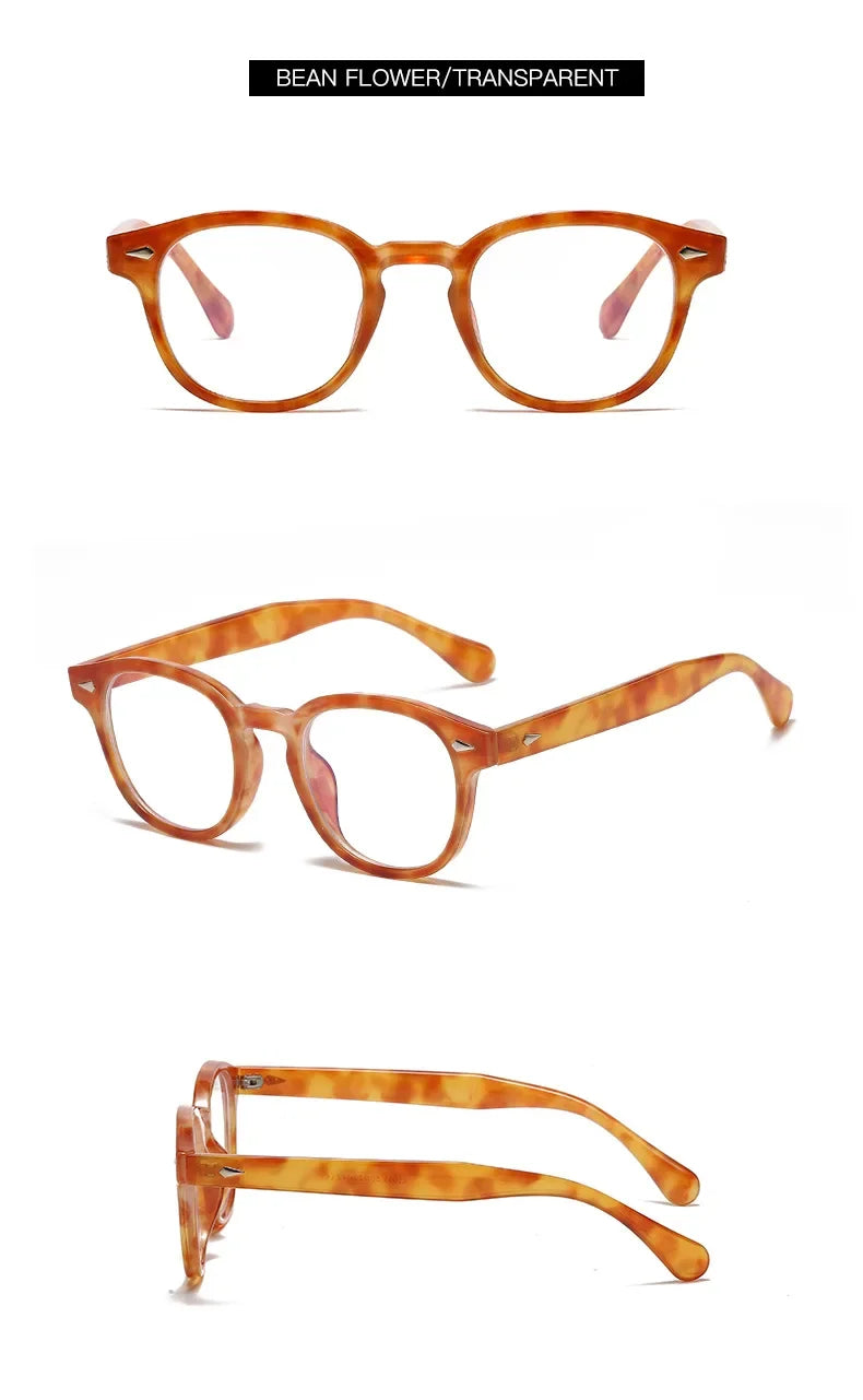 JNPCXI New Retro Round Sunglasses Women Yellow Fashion Rivets Decoration Shades UV400 Men Punk Sun Glasses
