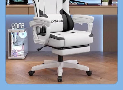 Chaise de jeu pour esports, chaise d'ordinateur pour la maison, confortable, ergonomique, inclinable, avec dossier réglable en hauteur, idéale pour les dortoirs.