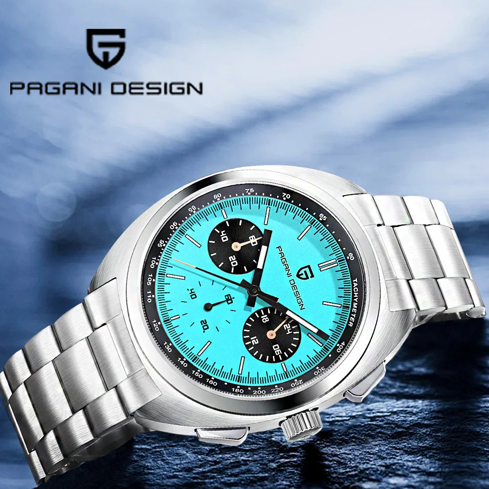 2026Pagani design watch luxury men's quartz watch speed men's chronograph top brand all-steel sapphire diving relógios masculino
