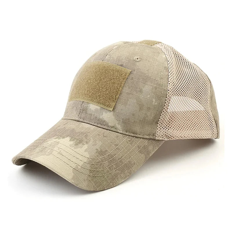 Podesiva kapa Outdoor Multicam kamuflažnog uzorka s mrežicom, taktička snapback kapa za airsoft, ribolov, lov, planinarenje i košarku