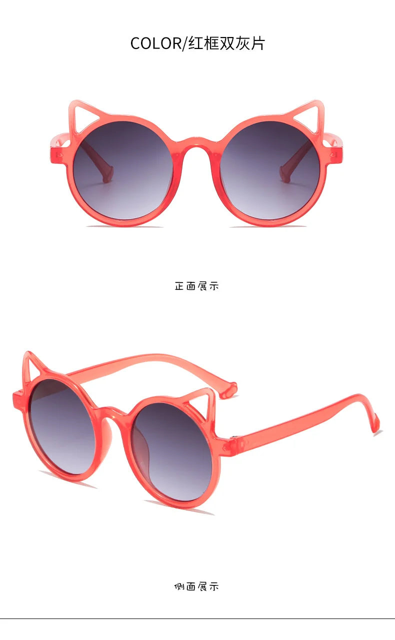 2023 New Cat's ears cat-ear shaped  Children's Sunglasses Fashion Personality Sunglasses UV Protection Cute Baby