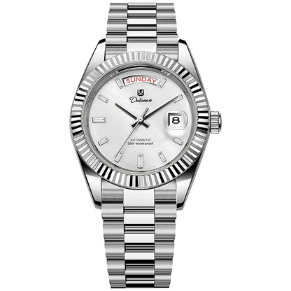 Top Brand Business Men's Watches Luxury Calendar Week Automatic Mechanical Watch for Man Waterproof Gold Stainless Steel
