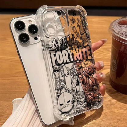 Game Fortnite Phone Case For Samsung Galaxy S26 S25 S24 S23 S22 S21 S20 Edge FE Ultra Plus 4G 5G Anti Fall Clear TPU Cover