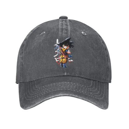 Dragon Ball Kakarot Goku Baseball Caps Vintage Distressed Denim Sun Cap Men Women Outdoor Workouts Unstructured Soft Caps Hat, produit gaming premium Fraquane