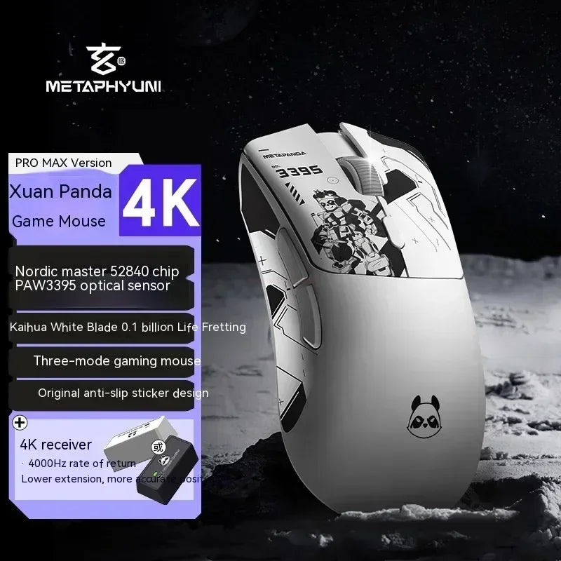Metaphyuni Metapanda P1 Wireless Mouse P1 Pro Max Paw3395 Low Latency Lightweight E-Sports Gaming Mouse Ergonomics PC Gamer Gift