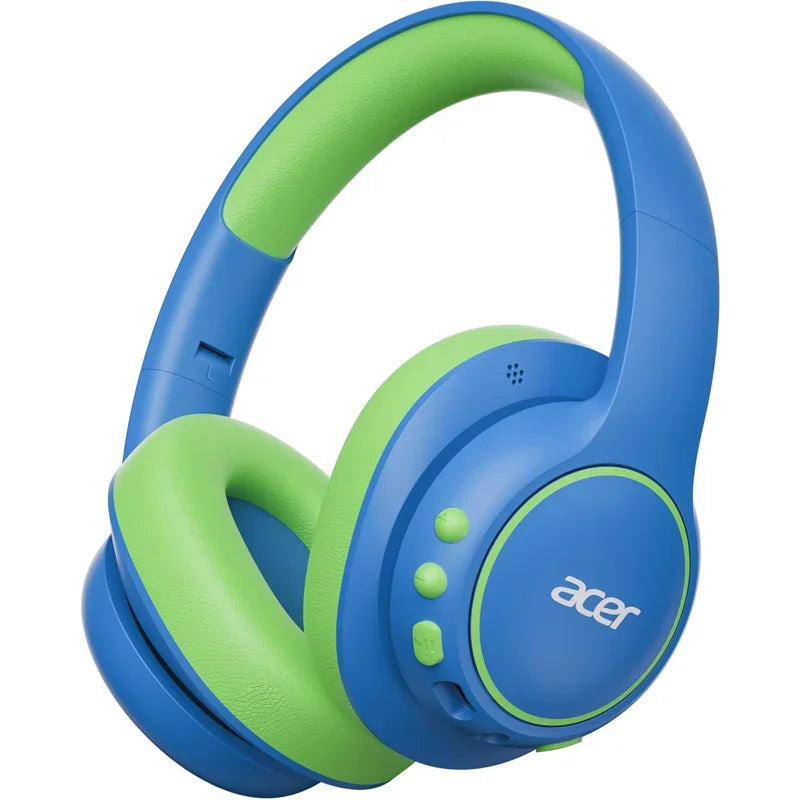 Casque Bluetooth 6.0 Acer Kids pour l'école avec micro intégré, supra-auriculaire, 75h d'autonomie, volume sûr 85dBA, charge rapide USB-C