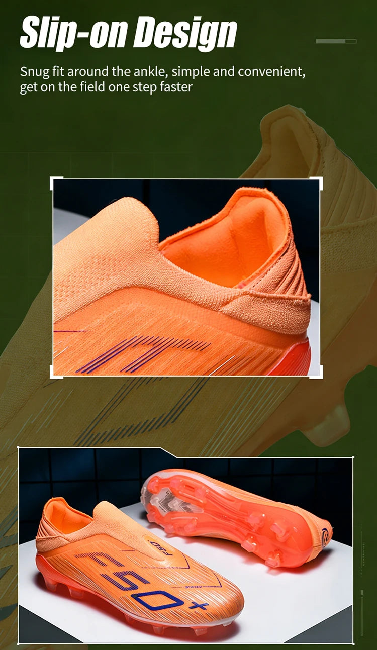 New Men’s Soccer Shoes Outdoor Anti-Slip Youth Sports Shoes Ultralight Turf Comfortable Football Boots