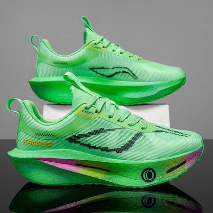 Buty do biegania z karbonową płytką do maratonu, męskie, sportowe, specjalistyczne, oddychające, lekkie, damskie, wygodne sneakersy sportowe outdoorowe