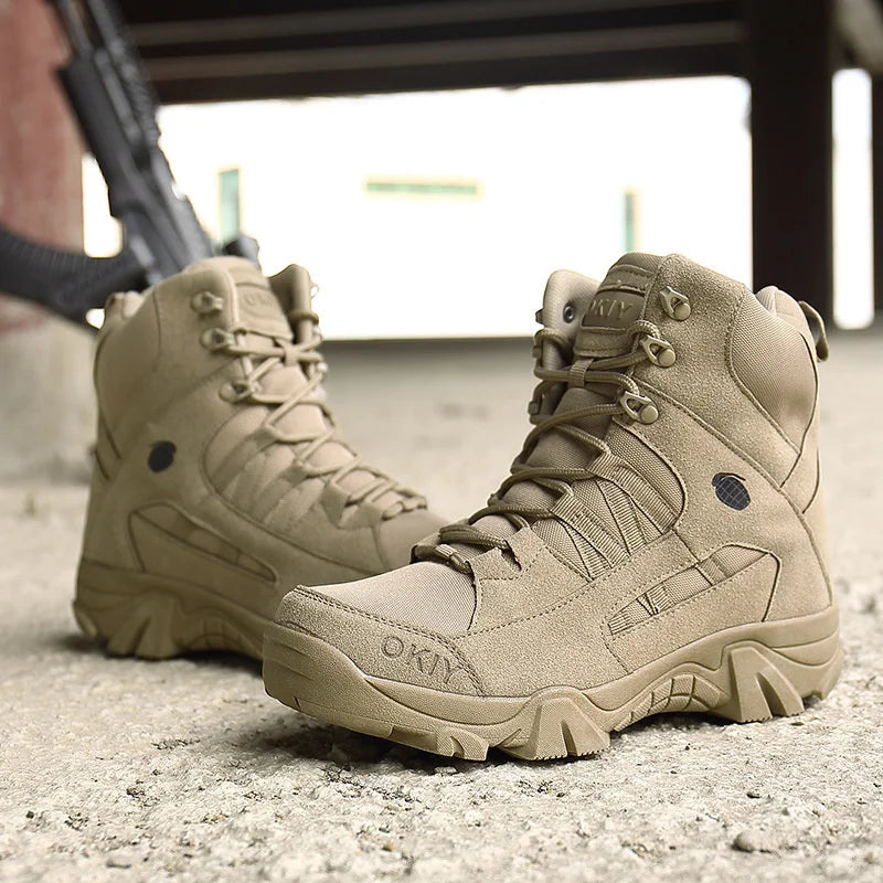 Men Tactical Boots Boots Men Desert Waterproof Work Safety Shoes Hiking Shoes Ankle Men Outdoor Boots