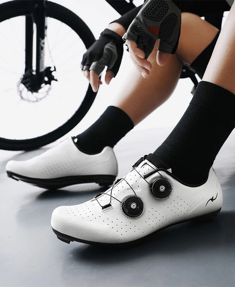 Competition Cycling Sports Shoes Road Bicycle Shoes Unisex Breathable Self-Locking Racing Cycling Shoes