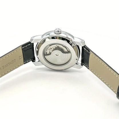Montre mécanique automatique pour homme – Design ajouré élégant, style « business casual » tendance, boîtier en alliage et bracelet en cuir, sans pile