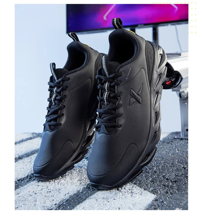 Buty do biegania Xtep dla mężczyzn – zimowe, uliczne, codzienne buty sportowe dla mężczyzn, odporne na zużycie, z amortyzacją i wsparciem, trampki 879419110080