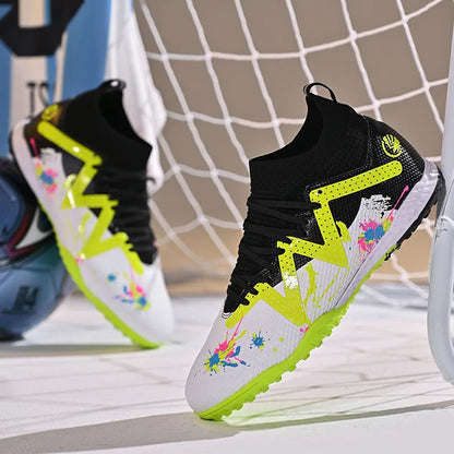 Men's Football Shoes Professional Sports Shoes Men's Long Nail FG Outdoor Sports Cleats Training Shoes Anti Slip Shoes