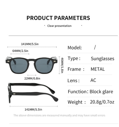 Vintage Oval Classic 4 Small Ding Stylish Decorative Sunglasses for Men and Women