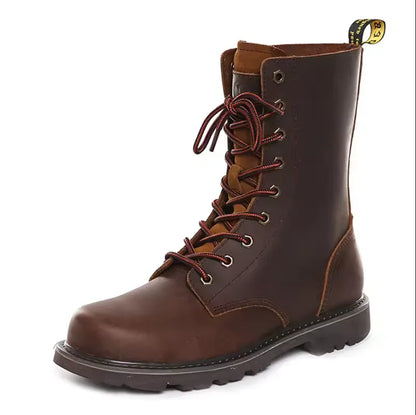 KOWM Cowhide Outdoor Men Hiking Shoes Waterproof Tactical Desert shoes Hunting Boots Snow Boots Fur Sneaker Women Trekking Shoes