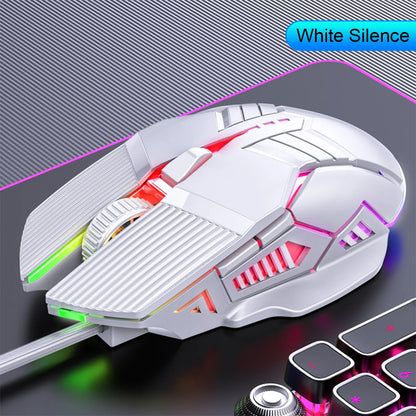 3200 DPI Ergonomic Wired Gaming Mouse, USB Computer Mouse, Gaming RGB Backlit Gamer Mouse, 6 Button LED Silent Mice for PC Laptop