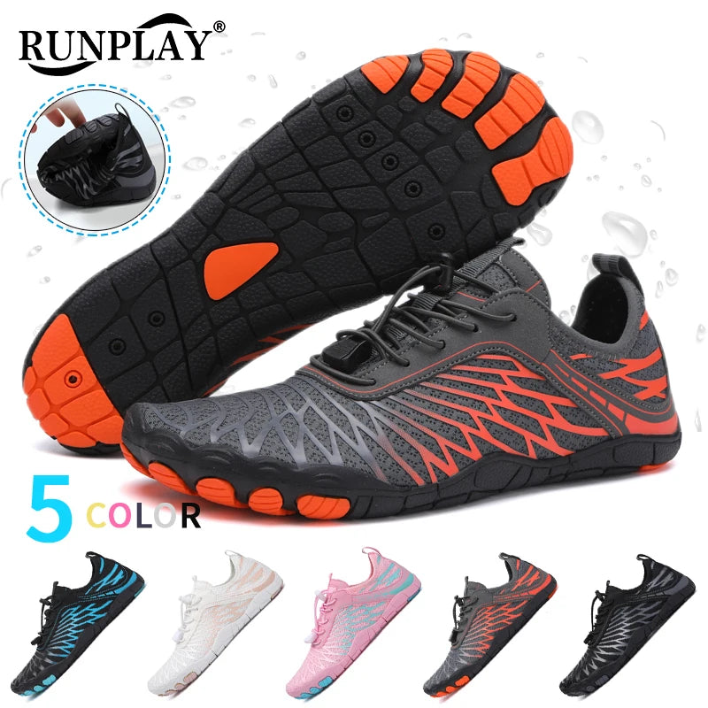 Men Water Shoes Women Beach Barefoot Aqua Shoes Quick Dry Swimming Wading Sports Sneakers Upstream Boating Fishing Surf Sneakers
